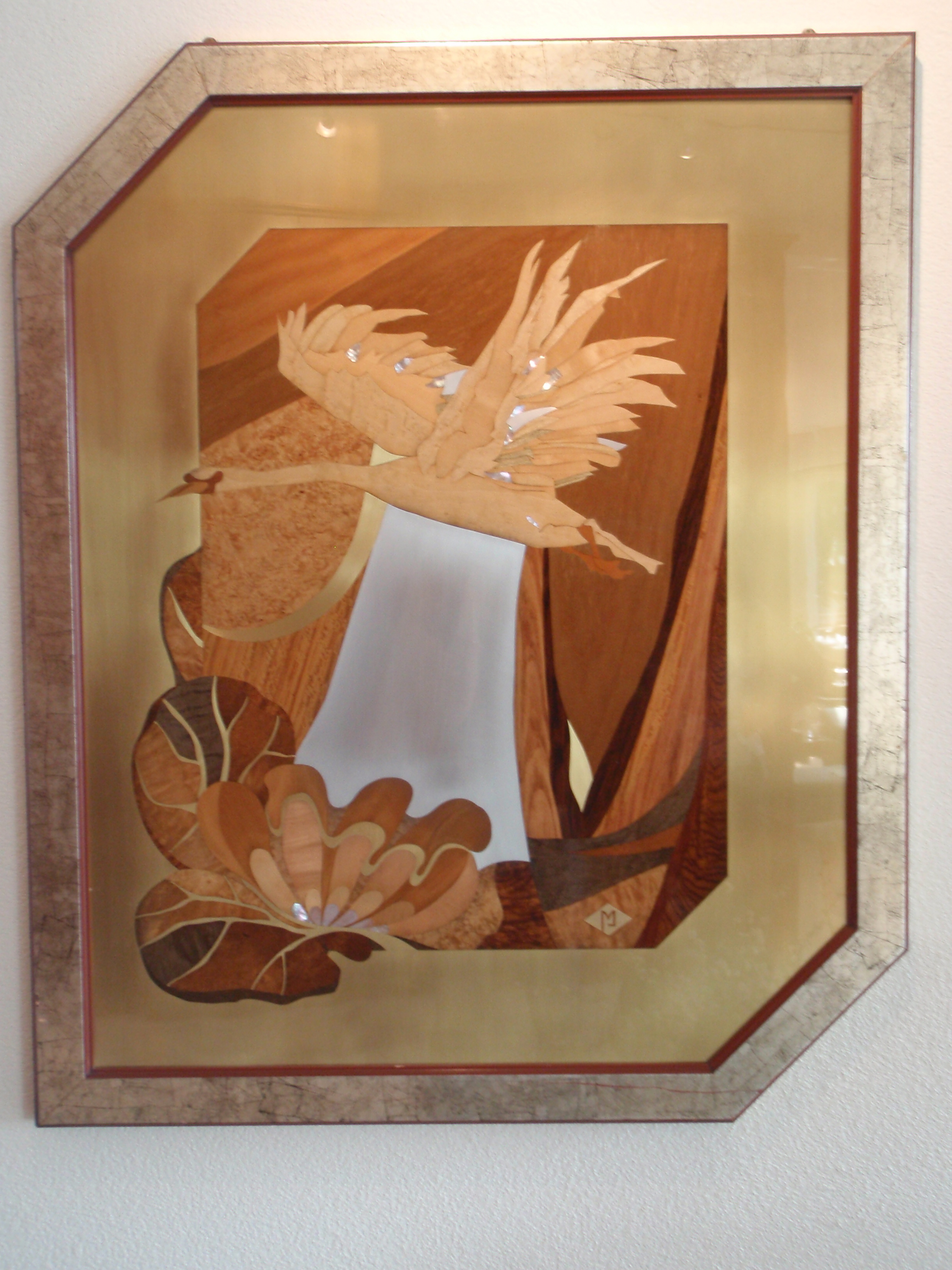 Marquetry-Swan